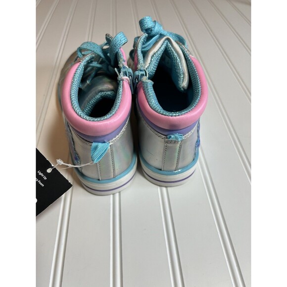 Kids Girls Unicorn High Top Light up Sneakers Shoes Size 3 - Picture 3 of 6